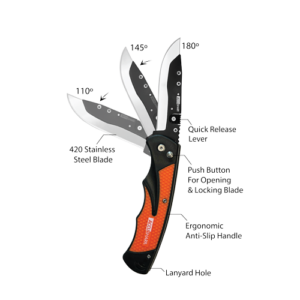 AccuSharp Replaceable Blade Razor Knife – 3.5" Stainless Steel