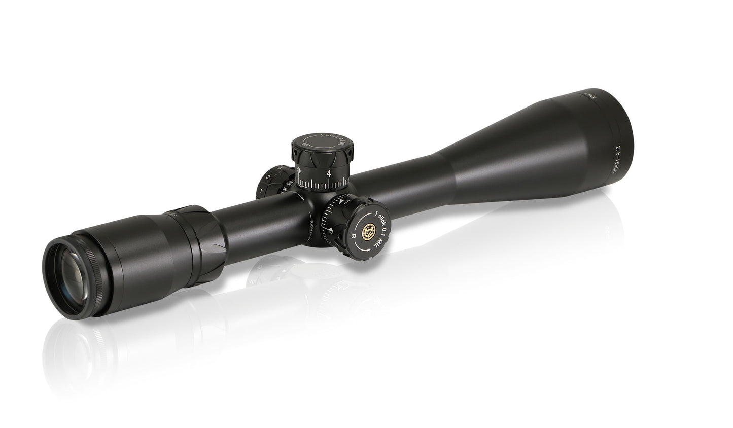 Lynx LX3 2.5-15×50 MRF Tactical Rifle Scope