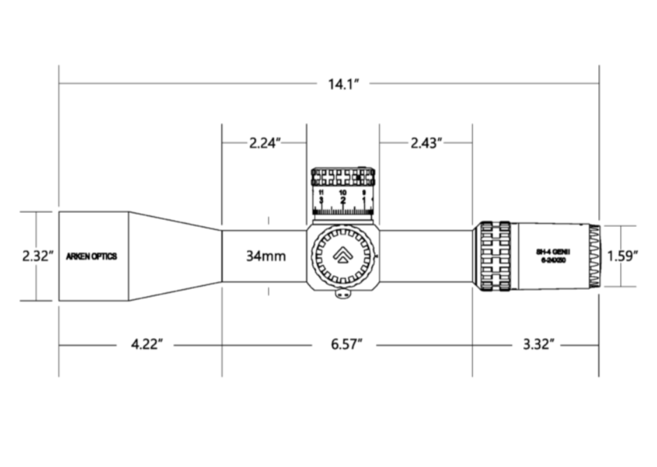 Arken SH-4J 6-24X50 FFP MIL – VHR Reticle