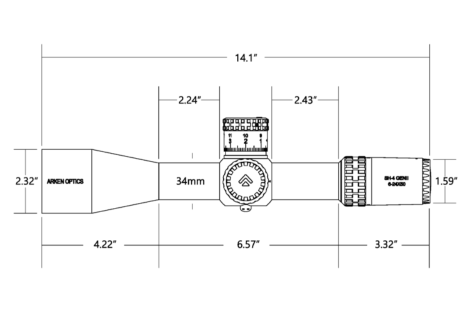Arken SH-4J 6-24X50 FFP MIL – VPR Reticle