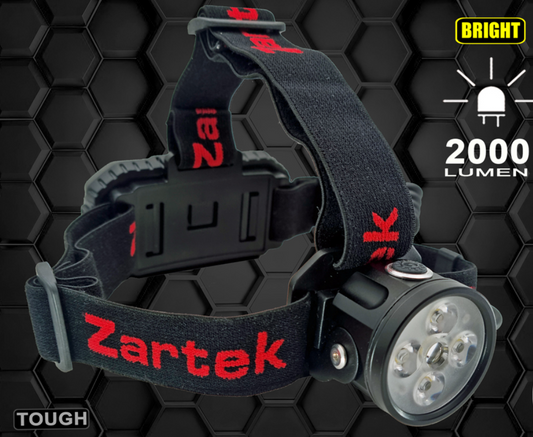Zartek A-136 2000-Lumen USB-C Headlamp