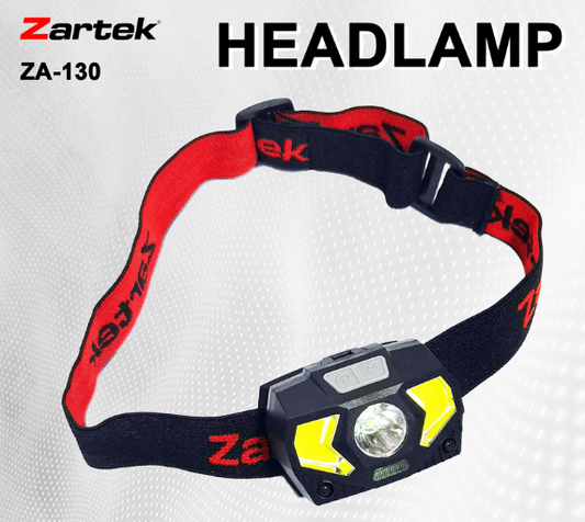 Zartek ZA-130 LED Headlamp – 270 Lumen, Multi-Mode, AAA Battery Powered