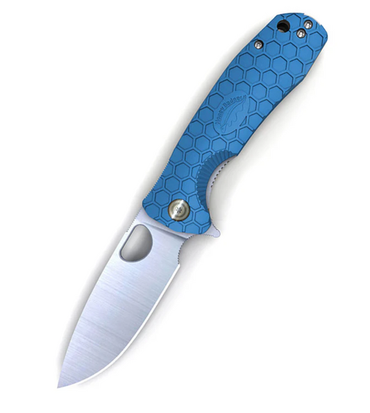 Honey Badger Flipper Knife – Blue Handle Folding Knife