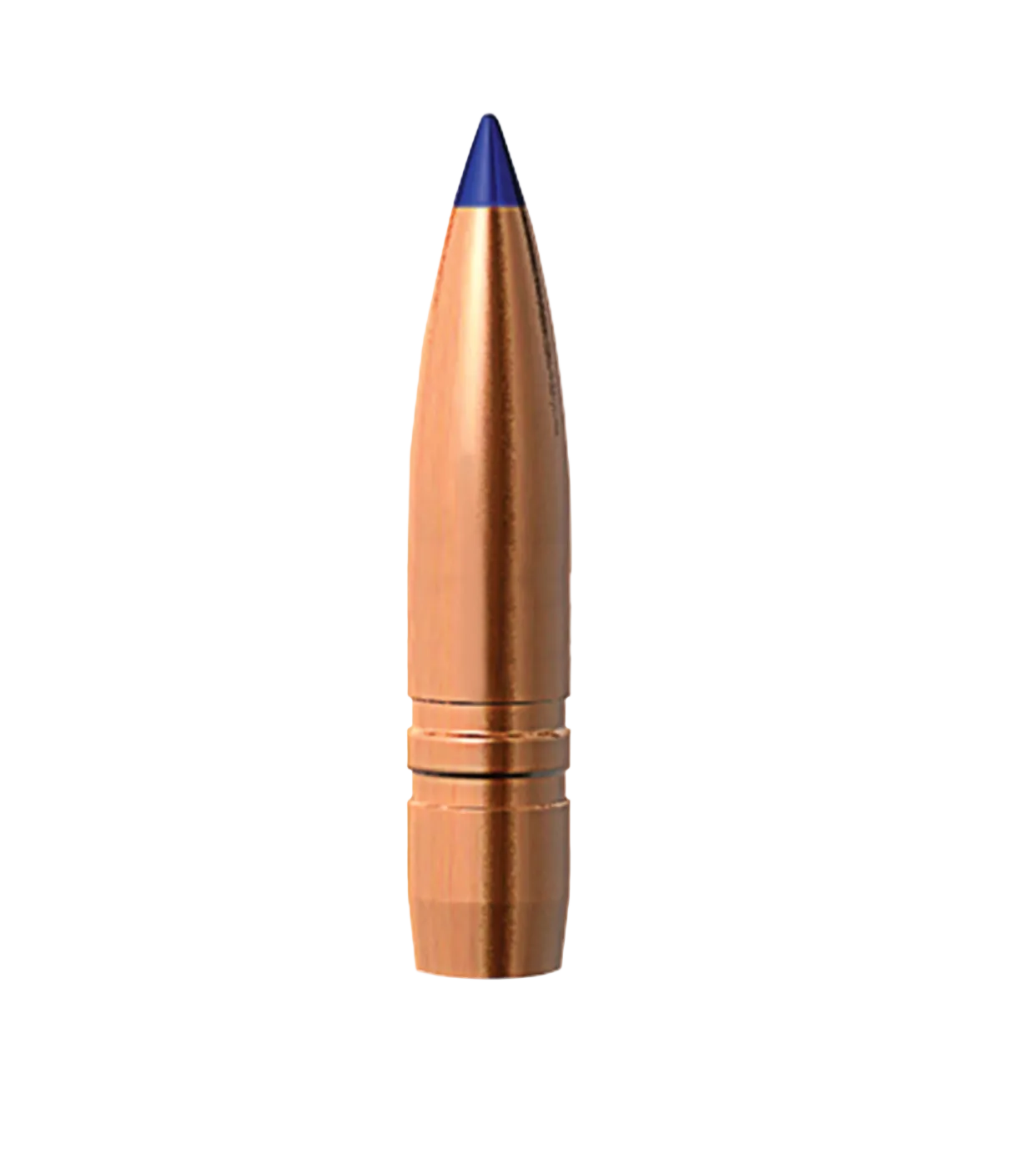 Bullet with blue tip on a white background