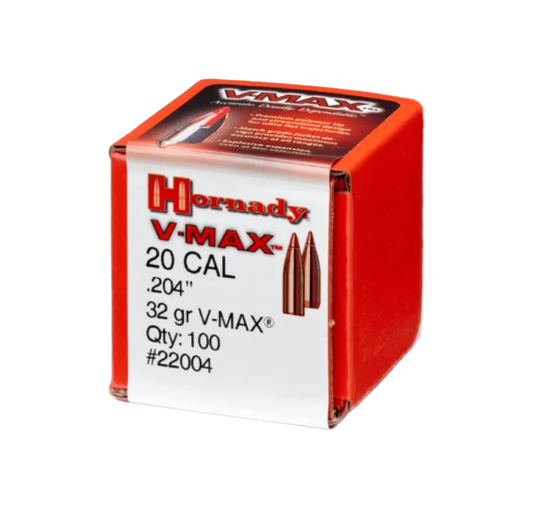 Hornady V-MAX .204 Cal 32gr Bullets (100 Pack)