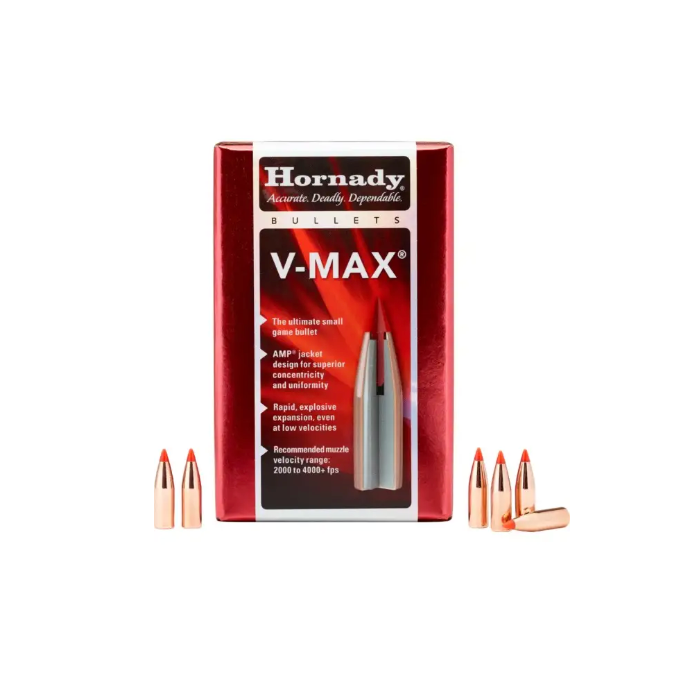 Hornady V-MAX .224 Cal 50gr Bullets (100 Pack)