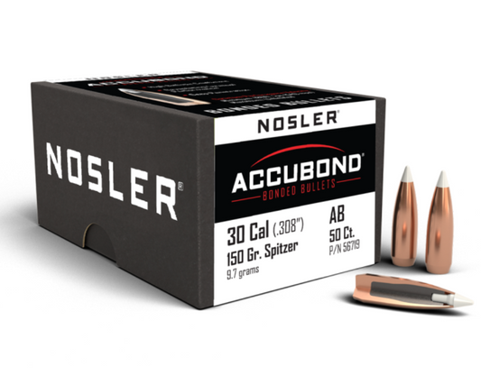 Nosler AccuBond® .308 Cal 150gr Bullets (50 Pack)