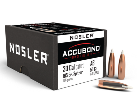 Nosler AccuBond® .308 Cal 165gr Bullets (50 Pack)