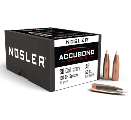 Nosler AccuBond® .308 Cal 180gr Bullets (50 Pack)