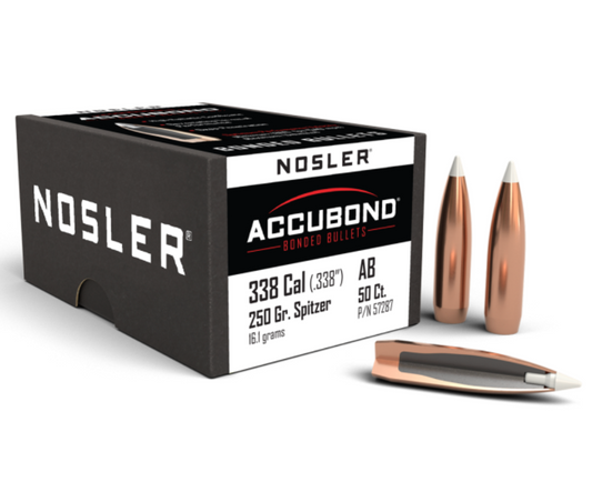 Nosler AccuBond® .338 Cal 250gr Bullets (50 Pack)