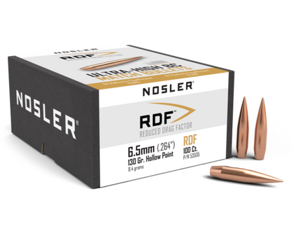 Nosler RDF 6.5mm 130gr Bullets (100 Pack)