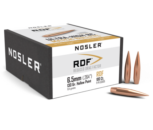 Nosler RDF 6.5mm 130gr Bullets (100 Pack)