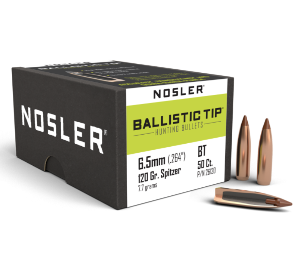 Nosler Ballistic Tip® Hunting 6.5mm 120gr Bullets (50 Pack