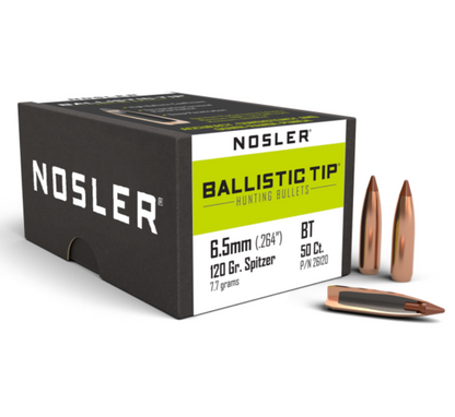 Nosler Ballistic Tip® Hunting 6.5mm 120gr Bullets (50 Pack