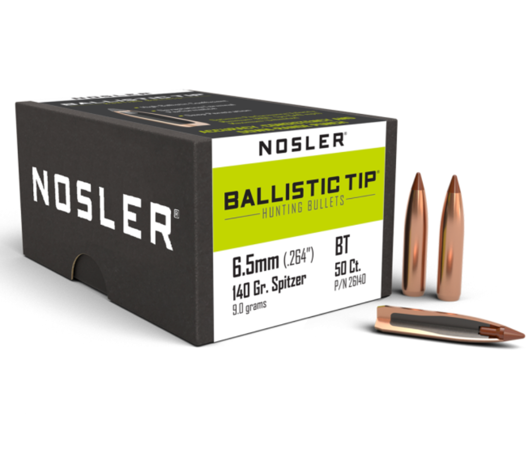Nosler Ballistic Tip® Hunting 6.5mm 140gr Bullets (50 Pack)