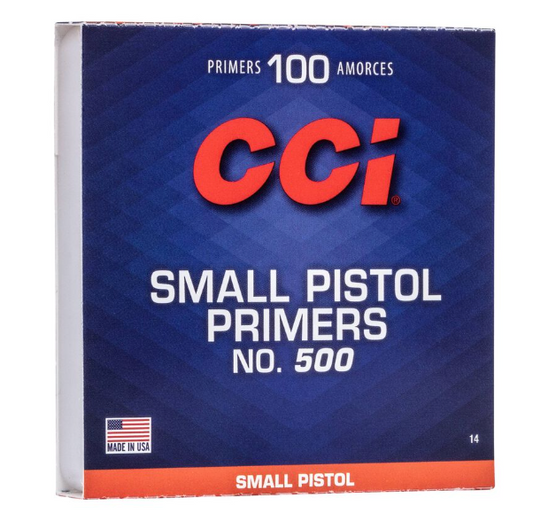 CCI Small Pistol Primers No. 500 (100 Pack)