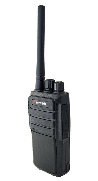 Zartek ZA-721 Two-Way Radio – UHF Handheld Transceiver with Charging Cradle