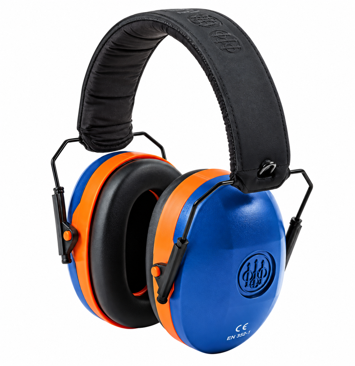 Beretta Gridshell blue and orange shooting earmuffs