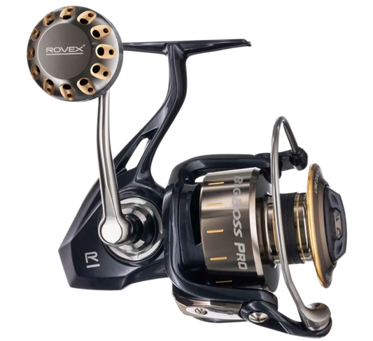 Rovex Big Boss Pro 6000 saltwater spinning fishing reel with aluminium body and X-Tuff polymer rotor